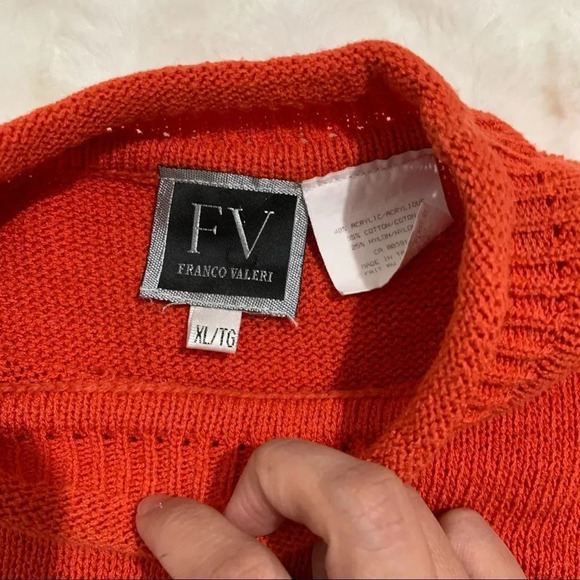 Vintage Franco Valeri Orange sleeves vest size M - Picture 4 of 6